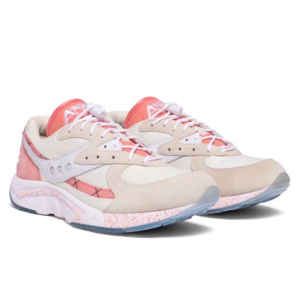 NEW Saucony Leather Suede Aya Peaches and Cream Sneakers 9 - Picture 14 of 14